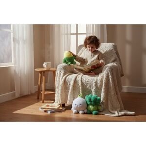 3PC Bumbumz Rootbumz BROCCOLI ONION CORN 7.5" Root Bum Bumz plush Farm veggie